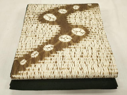 平和屋着物●太鼓柄袋帯　杢目絞　流水文　正絹　逸品　未使用　CABG2851dy