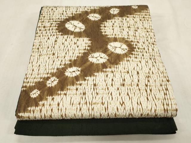 平和屋着物●太鼓柄袋帯　杢目絞　流水文　正絹　逸品　未使用　CABG2851dy