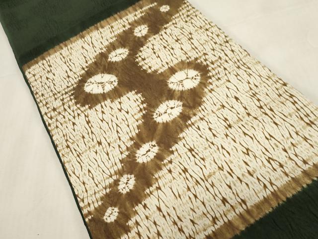 平和屋着物●太鼓柄袋帯　杢目絞　流水文　正絹　逸品　未使用　CABG2851dy