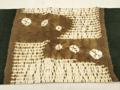 平和屋着物●太鼓柄袋帯　杢目絞　流水文　正絹　逸品　未使用　CABG2851dy