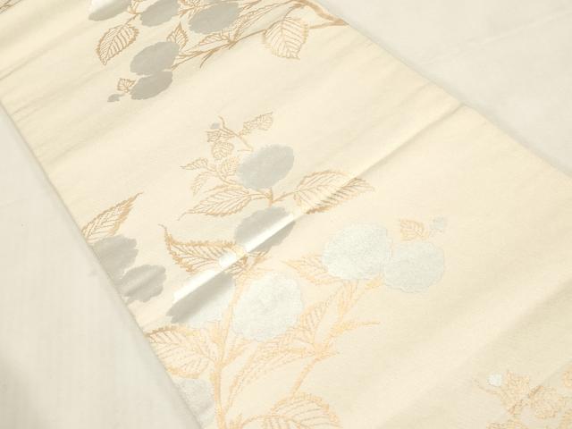 平和屋着物●織物一筋名門　織悦　全通柄　本袋帯　枝花文　金銀糸　正絹　逸品　CABG2856dy
