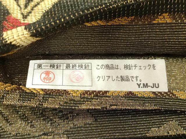 平和屋着物▽両面　六通柄袋帯　スリーシーズン　春夏秋　人物丸文　金糸　正絹　逸品　未使用　CABG2865dy