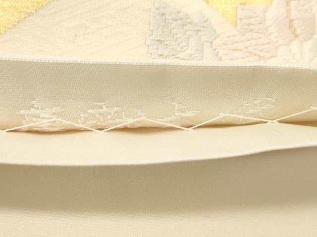 平和屋着物●六通柄　本袋帯　唐織　籬草花文　金糸　正絹　逸品　CABG2867dy