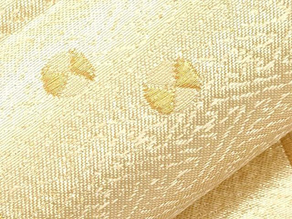 平和屋着物●西陣の名門　加納幸謹製　六通柄袋帯　花尽くし文　金糸　正絹　逸品　CABG2888dy