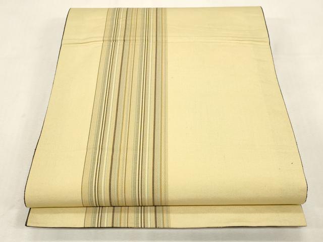 平和屋着物●両面　全通柄袋帯　紬地　杢目絞り　色紙文　正絹　逸品　CABG2889dy