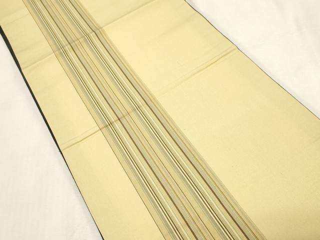 平和屋着物●両面　全通柄袋帯　紬地　杢目絞り　色紙文　正絹　逸品　CABG2889dy