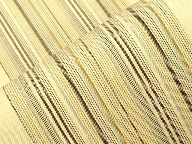 平和屋着物●両面　全通柄袋帯　紬地　杢目絞り　色紙文　正絹　逸品　CABG2889dy