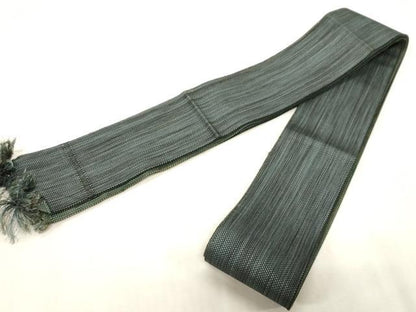 平和屋着物●男性　本場筑前博多織　角帯　霞文　正絹　逸品　CABG2894dy