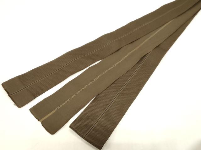 平和屋着物●男性　本場筑前博多織　角帯　縞　正絹　逸品　CABG2895dy
