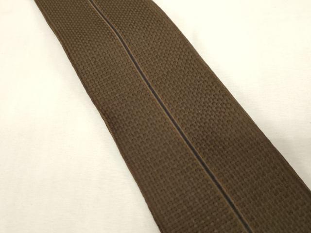 平和屋着物●男性　本場筑前博多織　角帯　縞　正絹　逸品　CABG2895dy