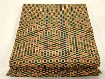 平和屋着物●本場筑前博多織　八寸名古屋帯　幾何学文　正絹　逸品　未使用　CABG2903dy