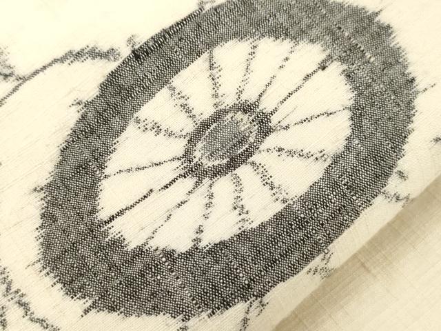 平和屋着物●九寸開き名古屋帯　手織り　本眞綿　紬　人物文　正絹　逸品　CABG2917dy
