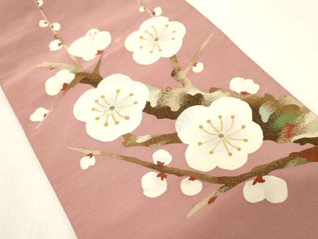 平和屋着物●爪掻き本綴れ　八寸名古屋帯　枝梅文　金糸　正絹　逸品　CABG2918dy
