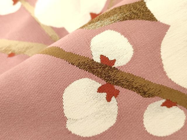 平和屋着物●爪掻き本綴れ　八寸名古屋帯　枝梅文　金糸　正絹　逸品　CABG2918dy