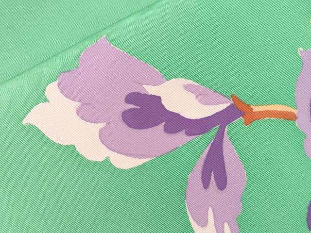 平和屋着物●塩瀬　九寸名古屋帯　草花文　正絹　逸品　CABG2920dy