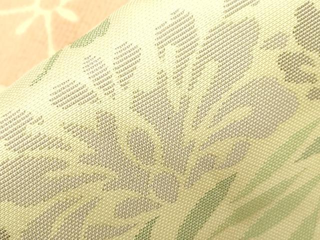 平和屋着物●西陣　川島織物　九寸名古屋帯　唐織　横段草花文　正絹　逸品　CABG2925dy