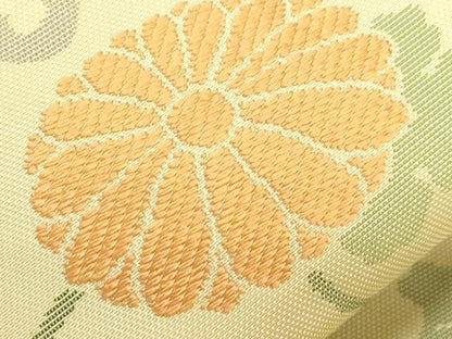 平和屋着物●西陣　川島織物　九寸名古屋帯　唐織　横段草花文　正絹　逸品　CABG2925dy