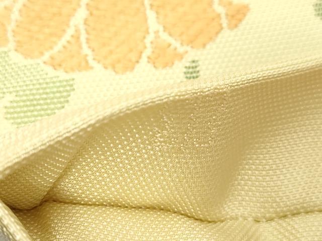 平和屋着物●西陣　川島織物　九寸名古屋帯　唐織　横段草花文　正絹　逸品　CABG2925dy