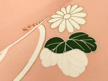 平和屋着物●塩瀬　九寸名古屋帯　花籠文　金彩　正絹　逸品　CABG2926dy