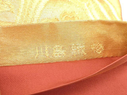 平和屋着物●西陣　川島織物　六通柄　本袋帯　花丸文　金銀糸　正絹　逸品　CABG2931dy
