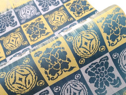 平和屋着物●全通柄袋帯　遠州七宝　正絹　逸品　CABG2933dy