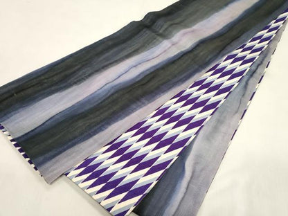 平和屋着物●両面　全通柄袋帯　幾何学文　正絹　逸品　未使用　CABG2937dy
