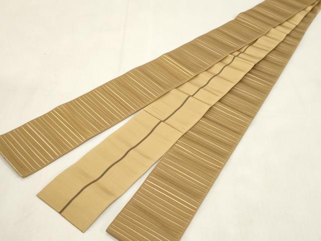 平和屋着物●男性　本場筑前博多織　角帯　横段文　正絹　逸品　未使用　CABG2954dy