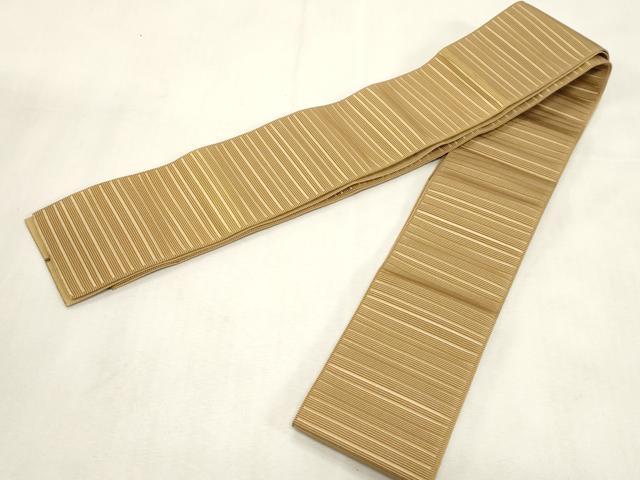 平和屋着物●男性　本場筑前博多織　角帯　横段文　正絹　逸品　未使用　CABG2954dy