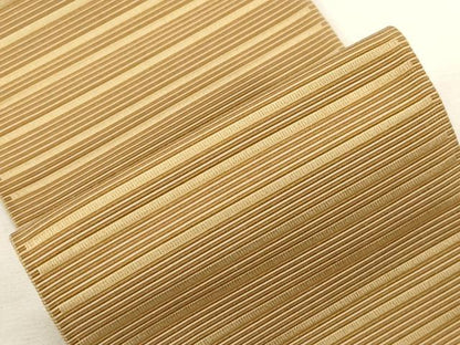 平和屋着物●男性　本場筑前博多織　角帯　横段文　正絹　逸品　未使用　CABG2954dy
