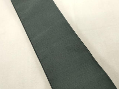 平和屋着物●男性　爪掻き本綴れ　角帯　黒緑色　正絹　逸品　CABG2955dy