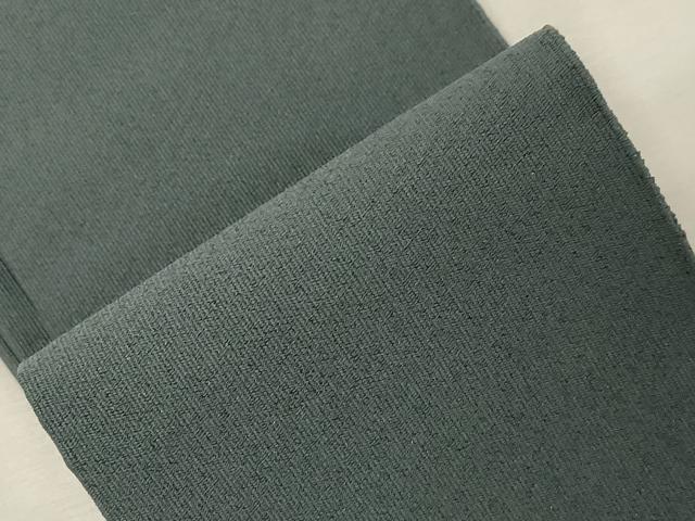 平和屋着物●男性　爪掻き本綴れ　角帯　黒緑色　正絹　逸品　CABG2955dy