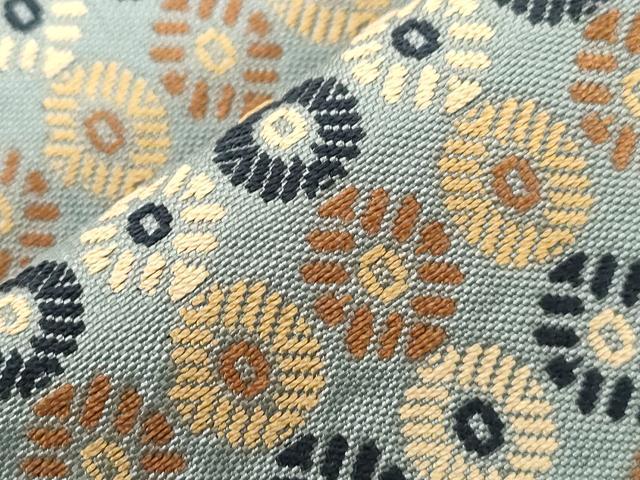 平和屋着物●男性　本場筑前博多織　角帯　刺繍　いちご錦　正絹　逸品　CABG2961dy