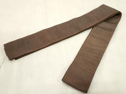 平和屋着物●男性　両面　角帯　紬地　霞文　正絹　逸品　CABG2964dy