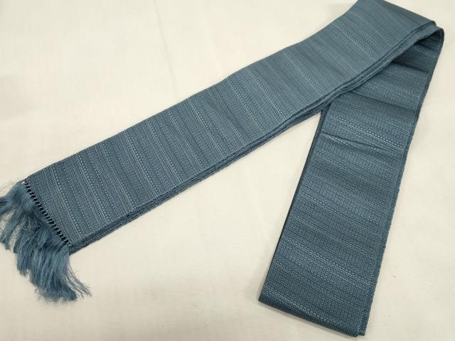 平和屋着物●男性　角帯　本場宝来織　横段文　冊子付き　共箱付き　正絹　逸品　未使用　CABG2967dy