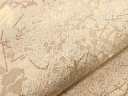 平和屋着物●洛風林　工芸帯地　六通柄袋帯　破れ色紙文　金糸　正絹　逸品　CABG2976dy