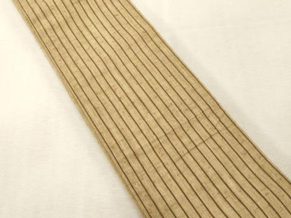 平和屋着物●男性　両面　角帯　紬地　縞　正絹　逸品　CABG2991dy