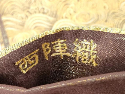 平和屋着物●「美しいキモノ」お馴染みのメーカー　となみ織物　両面　全通柄袋帯　彩小袖　立波文　金銀糸　正絹　逸品　CABG3021dy