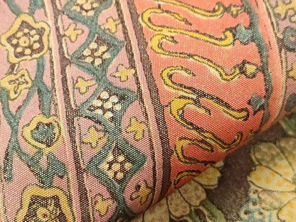 平和屋着物●全通柄袋帯　伊那紬　手織り　花鳥文　金銀彩　正絹　逸品　CABG3022dy