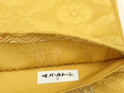 平和屋着物●龍村晋謹製　太鼓柄袋帯　桐竹鳳凰文錦　銀糸　正絹　逸品　CABG3038dy