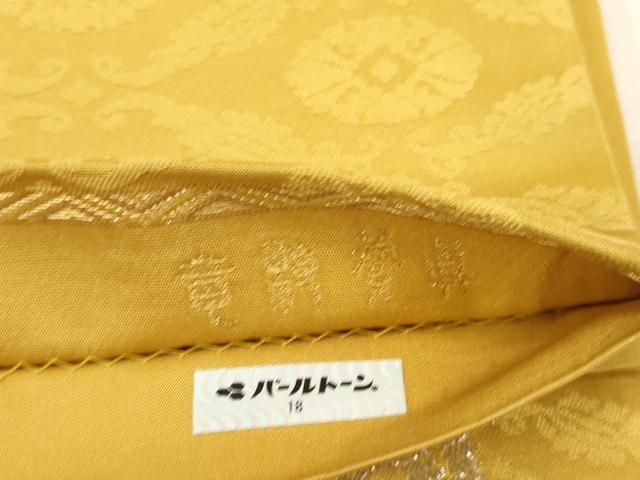 平和屋着物●龍村晋謹製　太鼓柄袋帯　桐竹鳳凰文錦　銀糸　正絹　逸品　CABG3038dy