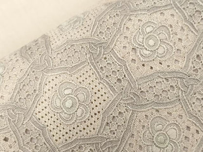 平和屋着物●中国三大刺繍　スワトウ刺繍　相良刺繍　総刺繍　太鼓柄袋帯　紬地　菱花鳥文　正絹　逸品　CABG3045dy