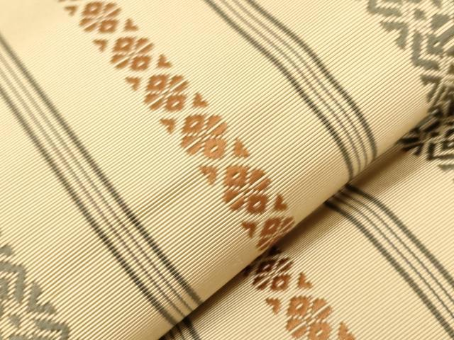 平和屋着物●本場筑前博多織　八寸名古屋帯　献上　正絹　逸品　CABG3072dy