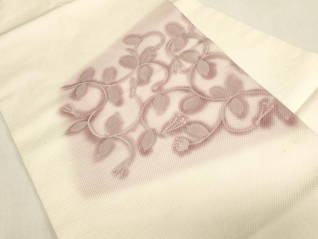 平和屋着物●九寸名古屋帯　草花文　正絹　逸品　CABG3079dy