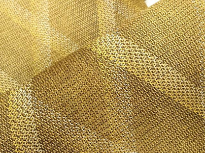 平和屋着物▽八寸名古屋帯　スリーシーズン　春夏秋　組織　菱文　金銀糸　正絹　逸品　未使用　CABG3087dy
