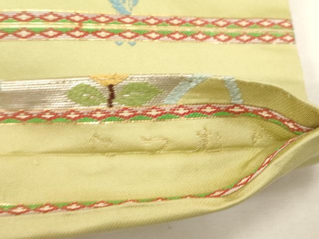 平和屋着物●龍村美術織物　たつむら　九寸名古屋帯　唐織　扇面づくし　金銀糸　正絹　逸品　CABG3088dy