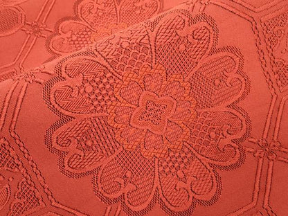 平和屋着物●爪掻き本綴れ　八寸名古屋帯　蜀江花文　紅緋色　正絹　逸品　CABG3090dy