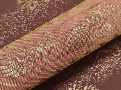 平和屋着物●九寸名古屋帯　花鳥丸文　金糸　正絹　逸品　CABG3098dy