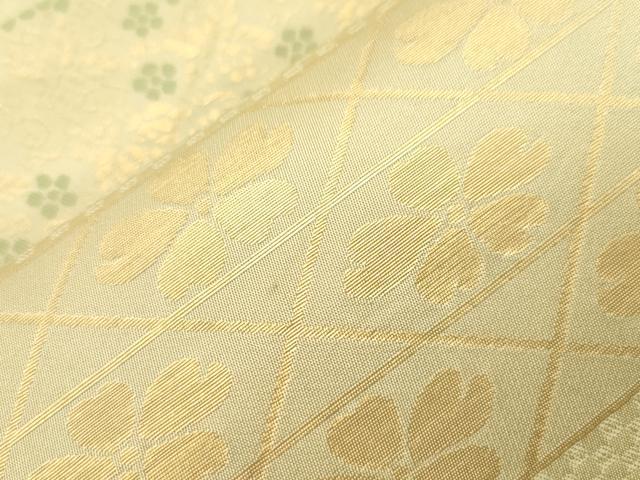 平和屋着物●西陣　川島織物　本金　全通柄　本袋帯　横段花文　金糸　正絹　逸品　CABG3106dy