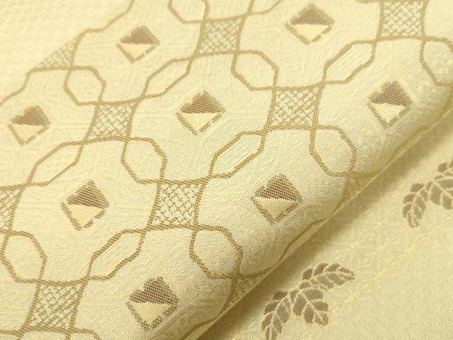 平和屋着物●西陣　川島織物　本金　全通柄　本袋帯　横段花文　金糸　正絹　逸品　CABG3106dy