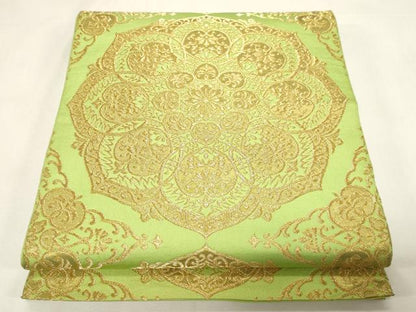 平和屋着物●西陣　川島織物　六通柄　本袋帯　正倉院花文　金糸　三越扱い　正絹　逸品　CABG3107dy